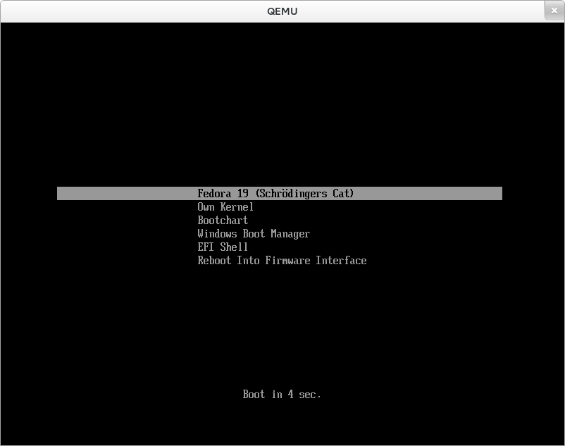 systemd-boot menu